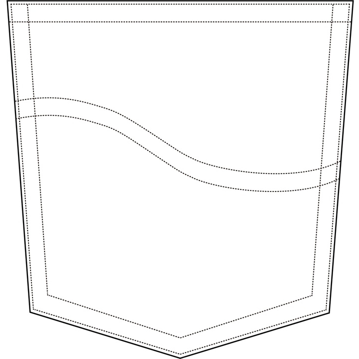女直筒左后尖角口袋装饰线2