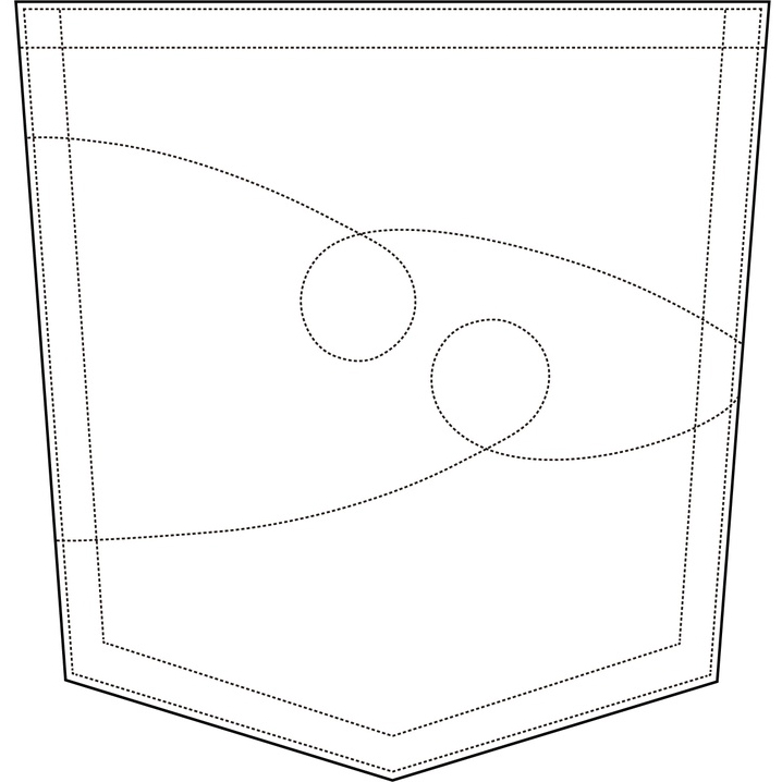 男小喇叭左后尖角口袋装饰线3