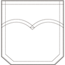 男直筒右后方角口袋装饰线4