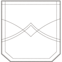 男直筒右后方角口袋装饰线2