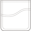 男直筒右后圆角口袋装饰线1