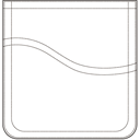 男直筒左后圆角口袋装饰线1