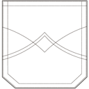 男直筒左后方角口袋装饰线2