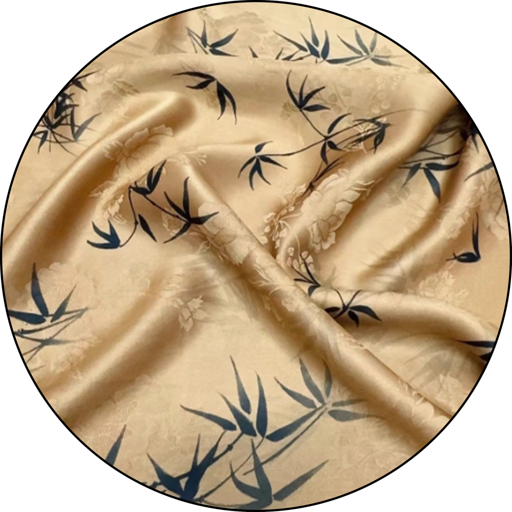 25姆米 竹叶印花