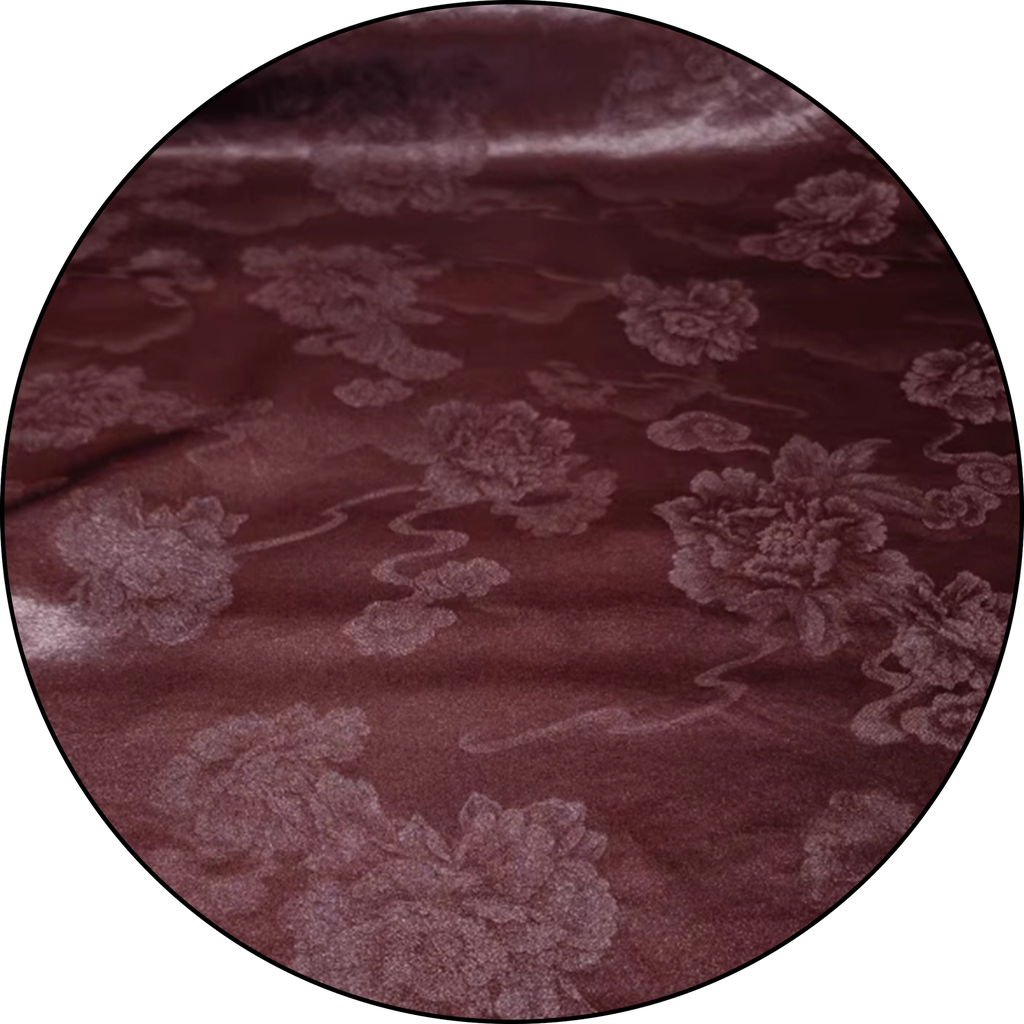 35姆米 祥云牡丹提花